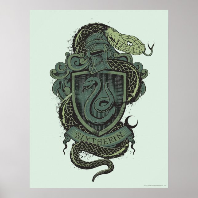 Poster Harry Potter | Blason de Serpentard (Devant)