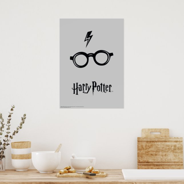 Poster Harry Potter, Éclair de voiture et lunettes