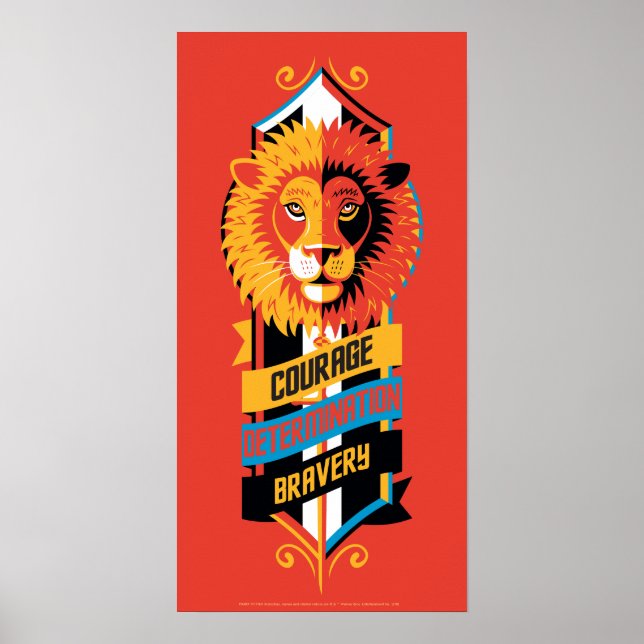 Poster Harry Potter | GRYFFINDOR™ House Traits Sigil (Devant)