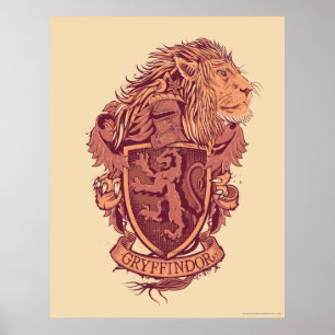 Poster Harry Potter   Gryffindor Lion Crest