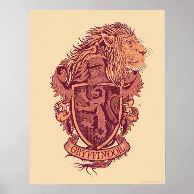 Poster Harry Potter | Gryffindor Lion Crest (Devant)