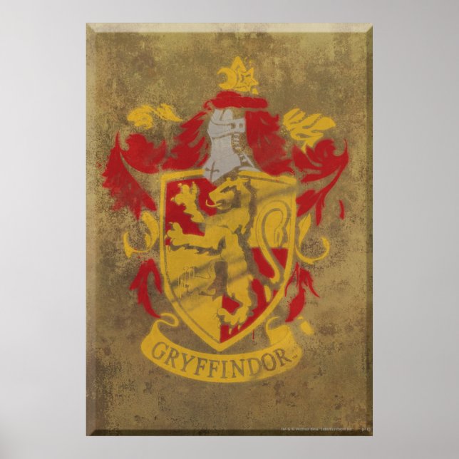 Poster Harry Potter | Gryffindor - Retro House Crest (Devant)