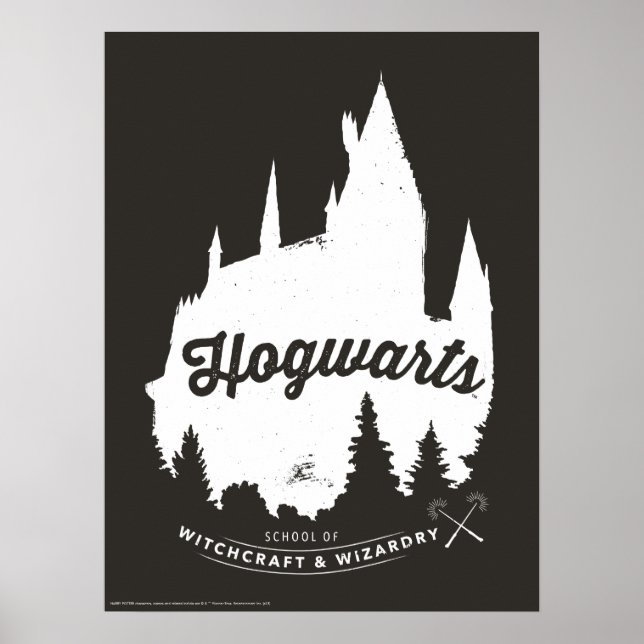 Poster Harry Potter | HOGWARTS™ Castle Typographie (Devant)