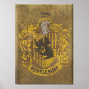 Poster Harry Potter Hufflepuff Crest Spray Paint