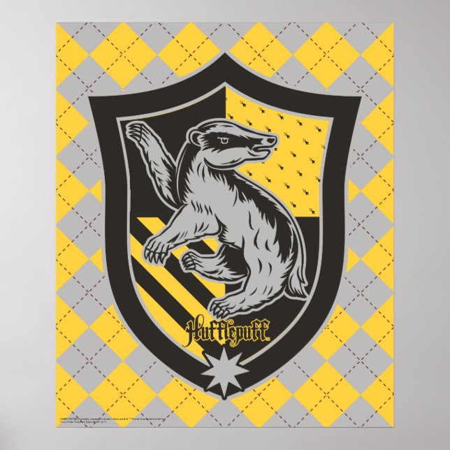 Poster Harry Potter | Hufflepuff House Pride Crest (Devant)
