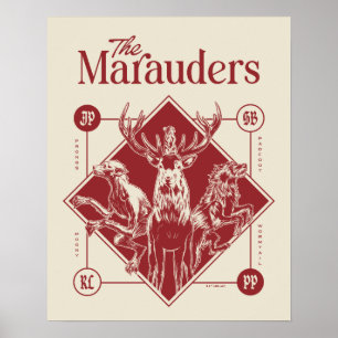 Poster HARRY POTTER™ Les Marauders Animagus Graphique
