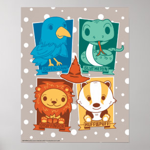 POSTER HARRY POTTER™   MAISONS DE PÉDAGOGIE™ DESSIN ANIME