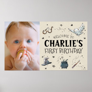 Poster Harry Potter Premier anniversaire Bienvenue