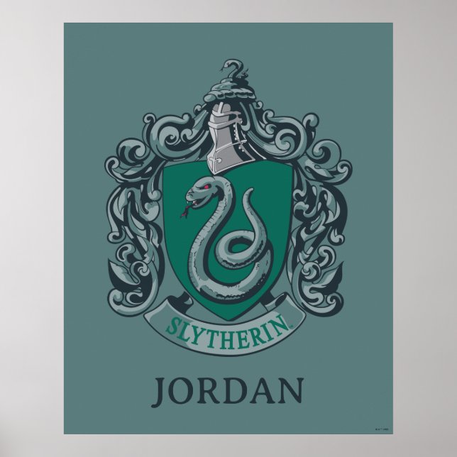 Poster Harry Potter | Slytherin Crest Green (Devant)