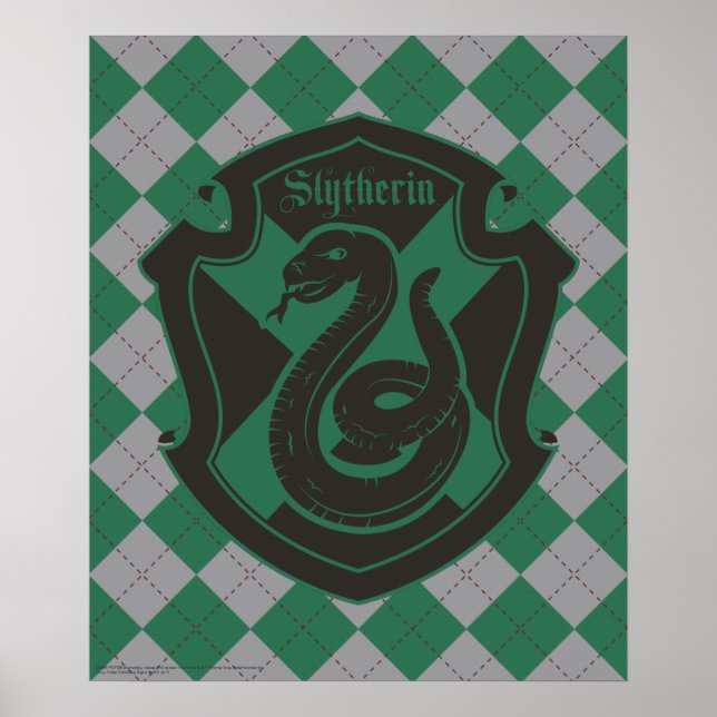 Poster Harry Potter | Slytherin House Pride Crest (Devant)
