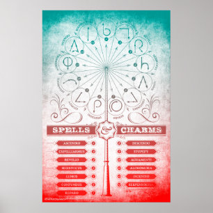 Poster Harry Potter Spell   Instruction C Spams & Charms