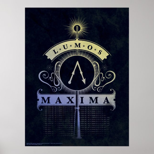Poster Harry Potter Spell | Lumos Maxima Graphic (Devant)