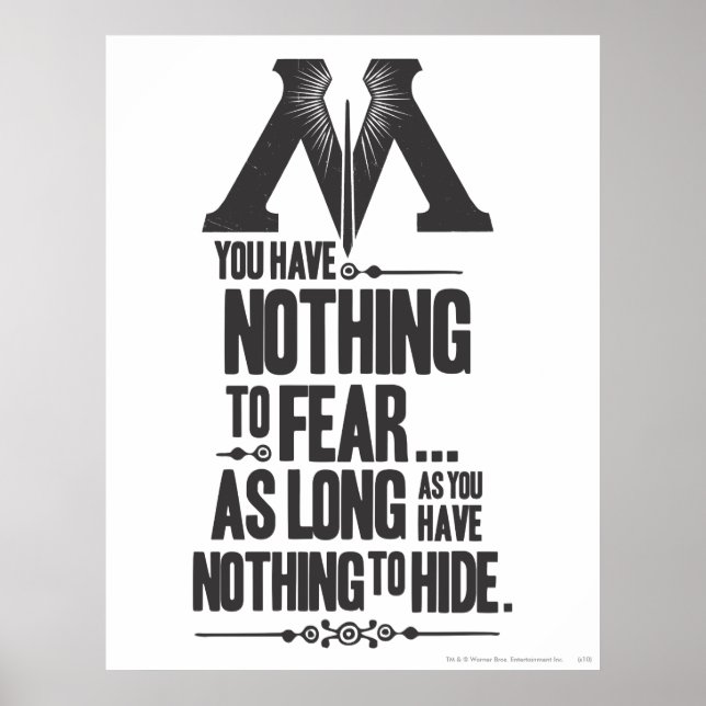 Poster Harry Potter Spell | Ministère de la propagande ma (Devant)