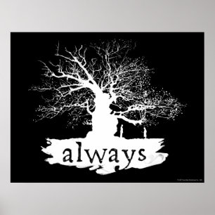 Poster Harry Potter Spell  Toujours citer la silhouette