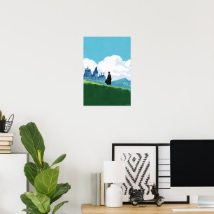 Poster HARRY POTTER™ Surplombant le château HOGWARTS™