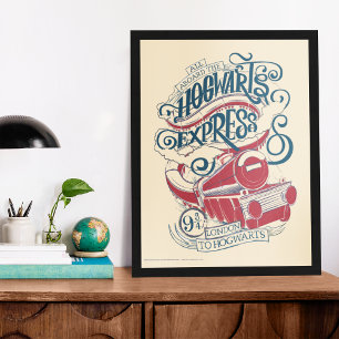 Poster Harry Potter   Typographie du Hogwarts Express