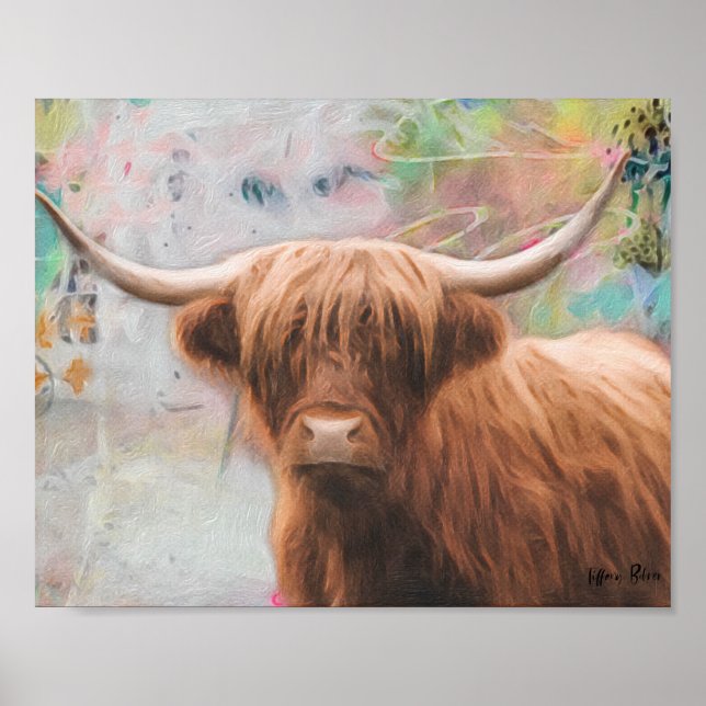 Poster Harry the Highland Cow Imprimer (Devant)