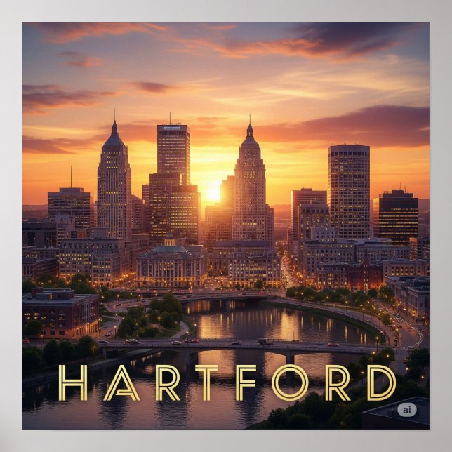 Poster Hartford Golden Hour (Devant)