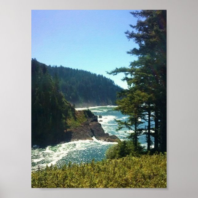 Poster Hart's Cove, côte de l'Oregon (Devant)