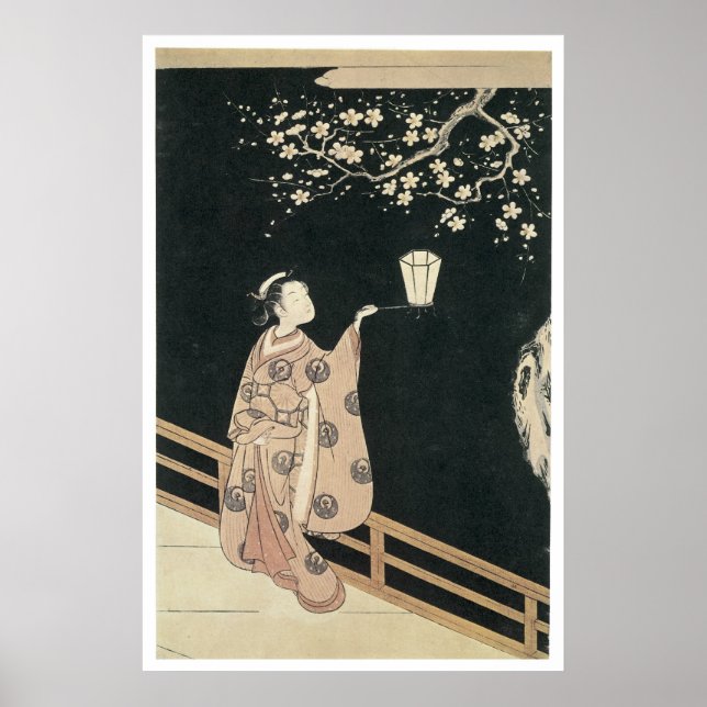 Poster Harunobu Plum Blossom 1760 Imprimés d'art (Devant)