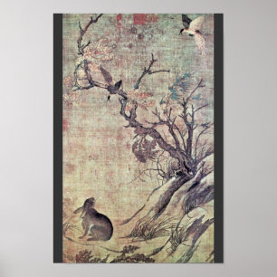 Poster Hase And Jays, Anglais, "Double Bonheur"