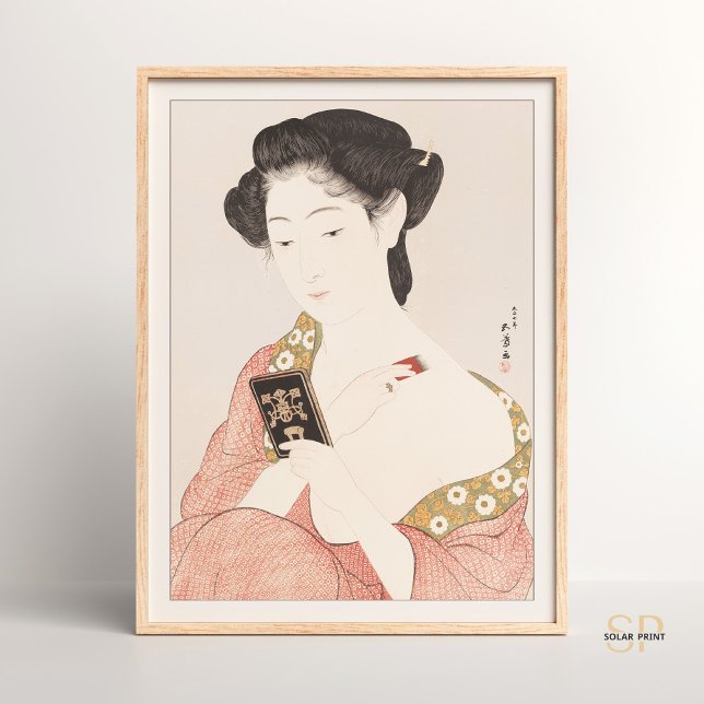 Poster Hashiguchi Goyo Femme Application Maquillage Japon (Créateur téléchargé)