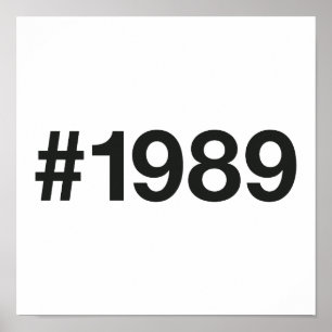 Poster Hashtag 36 Anniversaire 1989