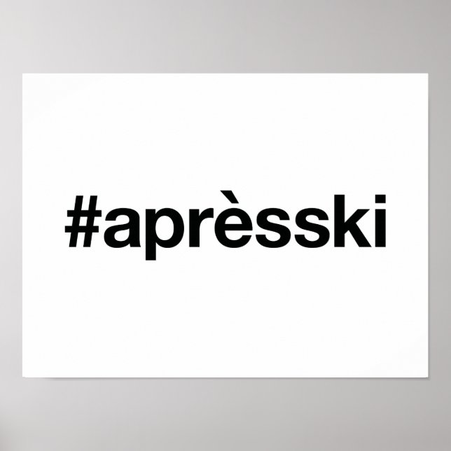 Poster Hashtag SKI APRES (Devant)