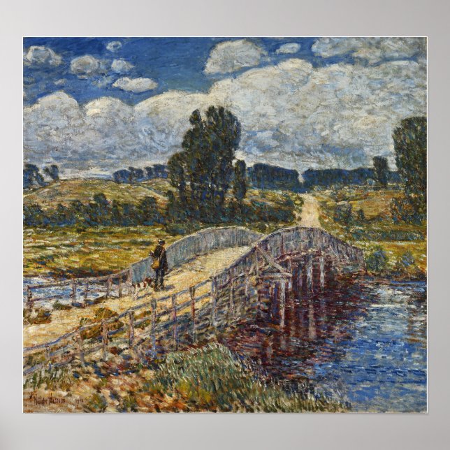 Poster Hassam - Pont Au Vieux Lyme 1908 (Devant)