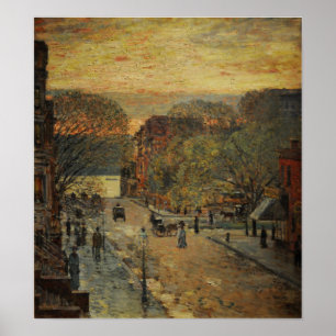 Poster Hassam - Printemps Ouest 78e Rue 1905