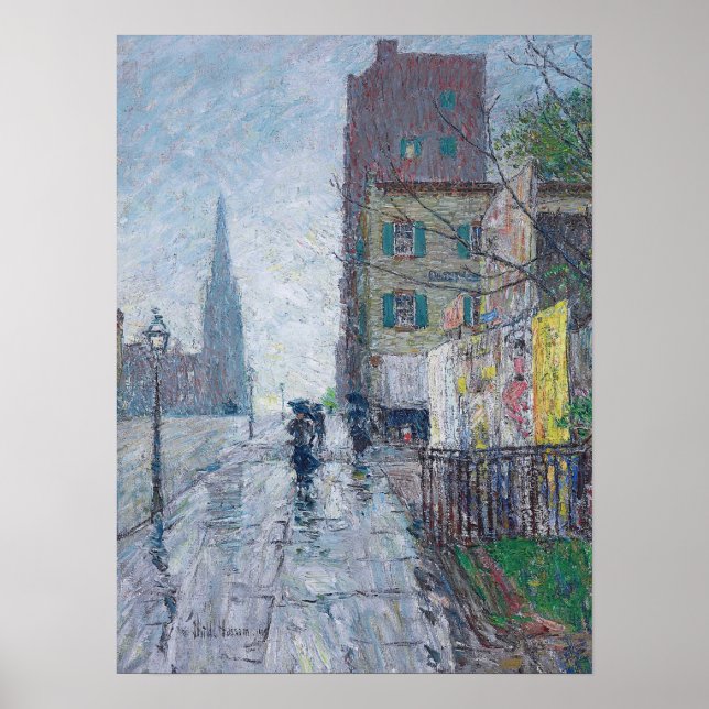 Poster Hassam - Rainy Day 1890 (Devant)