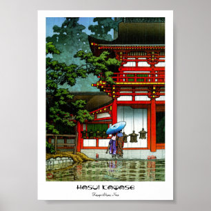 Poster Hasui Kawase, Kasuga Shrine Nara shin hanga art