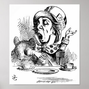 Poster Hatter fou avec Dormouse