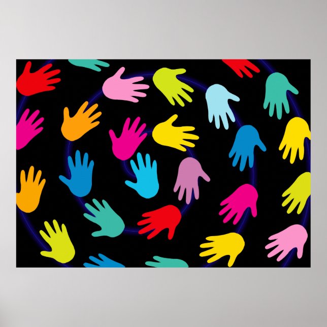 POSTER HATW HANDS PARTOUT DANS LE MONDE NUMÉRIQUE CAUSES  (Devant)