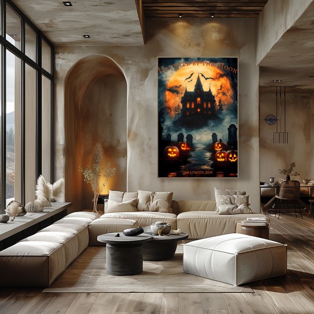 Poster Haunted Mansion Halloween avec Jack-O'-Lanterns (Créateur téléchargé)