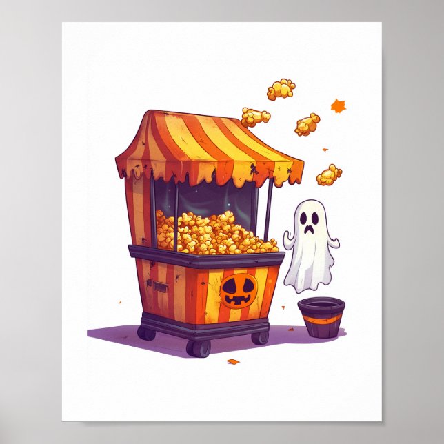 Poster Haunted Popcorn Stand (Devant)