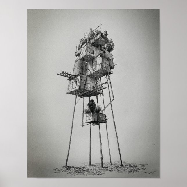 Poster Hausse des perspectives d'avenir incertaines (Devant)