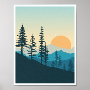 Poster Haut de la montagne Pacifique Nord-Ouest