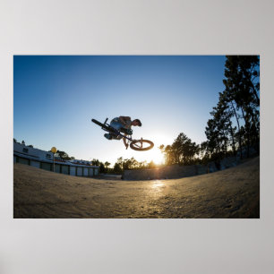 Poster Haut de la table de départ du vélo BMX