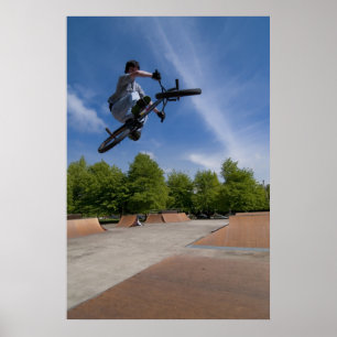 Poster Haut de la table de départ du vélo BMX