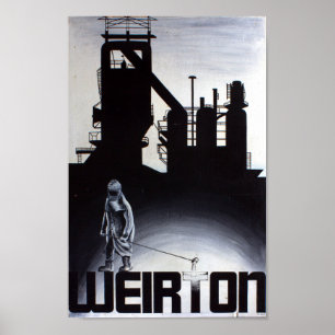 Poster Haut fourneau d'aciérie de Weirton