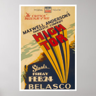 Poster Haut massif de roche Maxwell Anderson WPA 1937