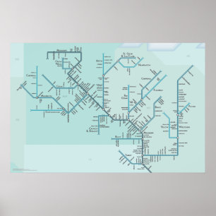 Poster Haut Mississippi 30 po x 20 po