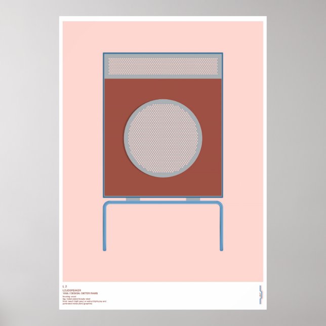 Poster Haut-parleur Braun L2 - Dieter Rams (Devant)
