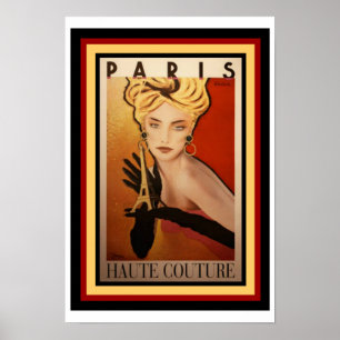 Poster Haute Couture Paris 13 x 19