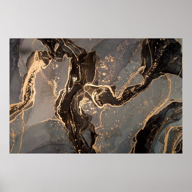 Poster Haute résolution. Peinture abstraite de luxe (Devant)