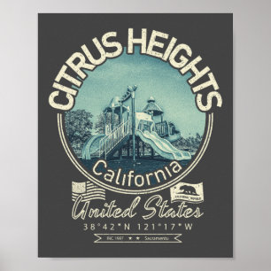 POSTER HAUTEUR DE CITRUS SACRAMENTO CALIFORNIE