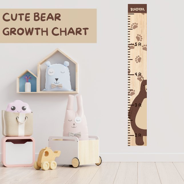 Poster Hauteur de croissance en bois Diagramme de règle O (Créateur téléchargé)