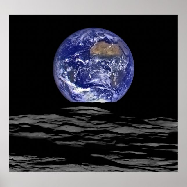 Poster Hauteur De Terre De L'Arrière De La Lune (Devant)