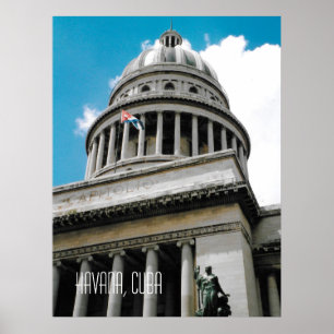Poster Havana Capitol Building Cuba Souvenir